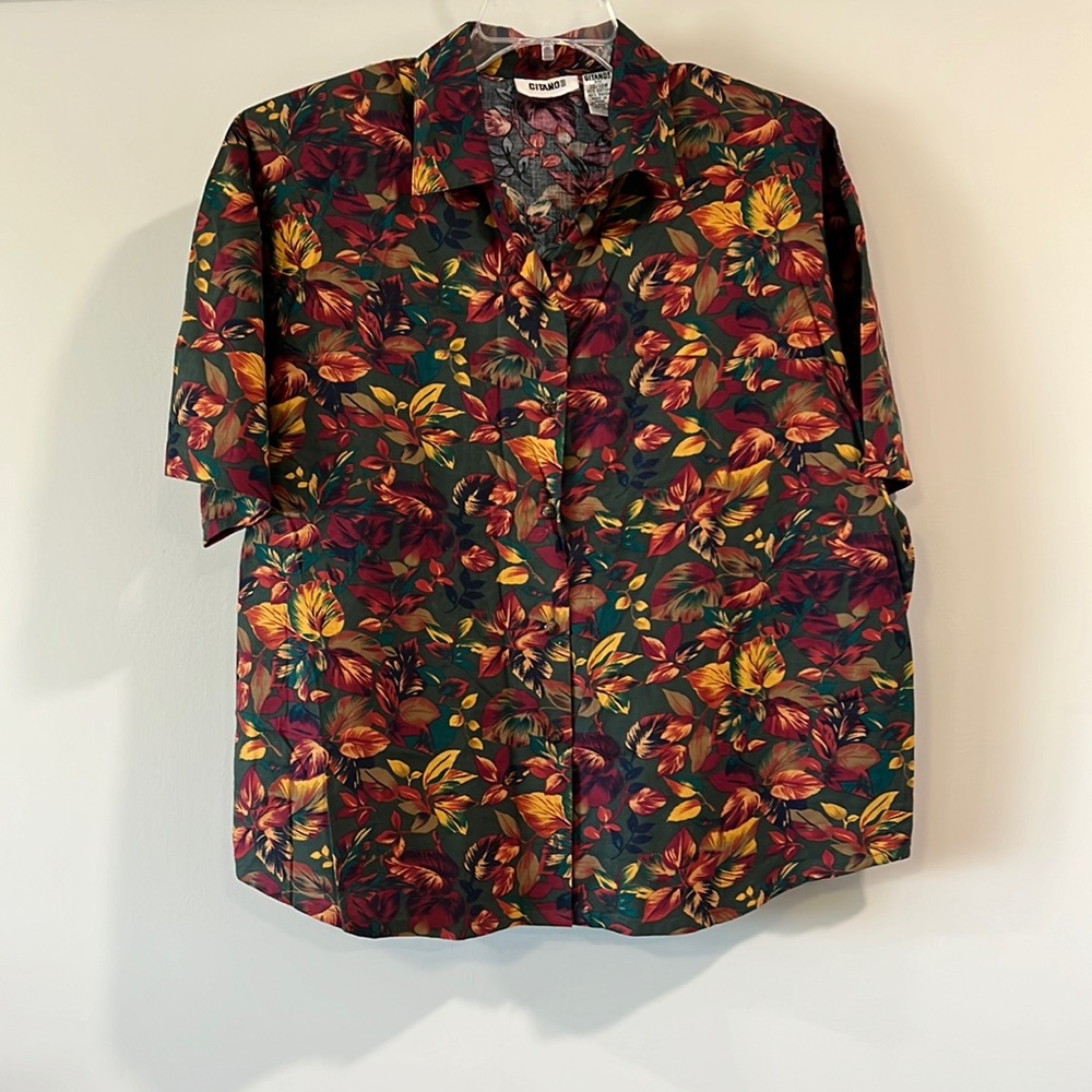 Gitano - 38/18w, vintage floral print‎ blouse